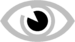 Clip-art of a grey-shaded eyeball